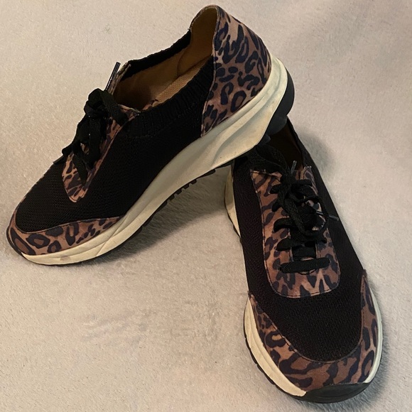Naturalizer Black and Brown Leopard Print Sneakers - Picture 1 of 6